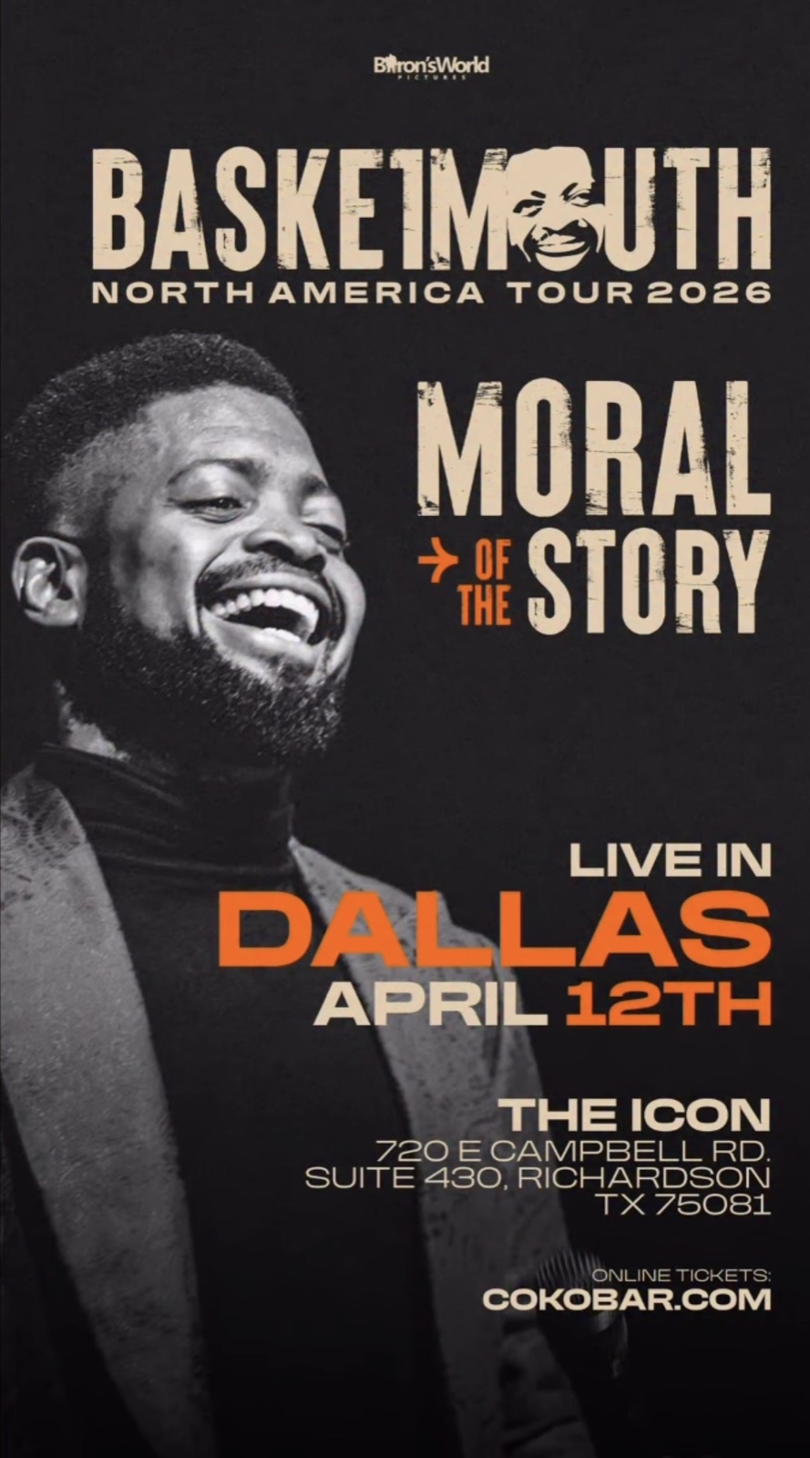 Basketmouth: Moral of the Story, The Icon Richardson, April 2026